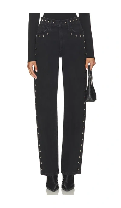 Joe's Jeans The Margot Studded Straight Leg Jeans In Black