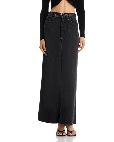Joe's Jeans The Martine Denim Maxi Skirt In Black
