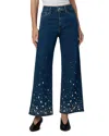 Joe's Jeans The Mia Ankle Stone Embellished Jeans In Crystal Sky In Blue