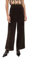 Joe's Jeans The Mia Ankle Vegan Suede Pants Dark Chocolate In Brown