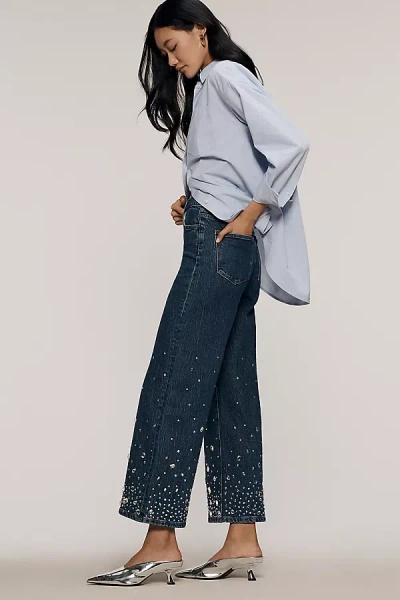 Joe's Jeans The Mia High Rise Embellished Ankle Jeans In Blue