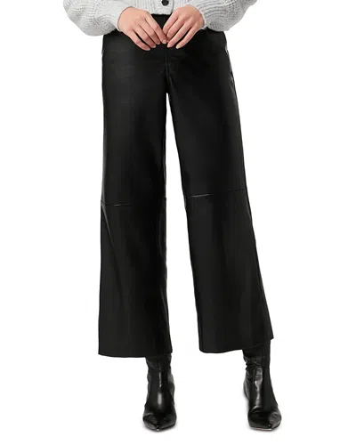 Joe's Jeans The Mia High Rise Wide Leg Faux Leather Pants In Black