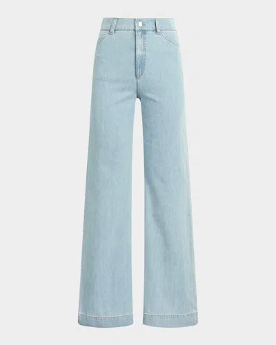 Joe's Jeans The Mia High-rise Wide-leg Jeans In Blue