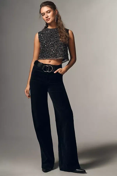 Joe's Jeans The Mia High-rise Wide-leg Jeans In Black