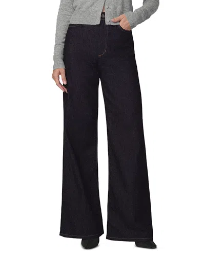 Joe's Jeans The Mia Petite High Rise Wide Leg Jeans In Absolutely In Black