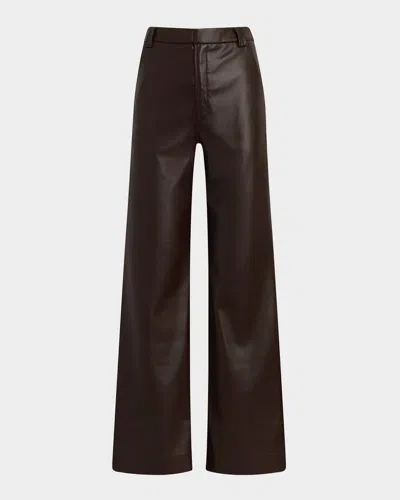 Joe's Jeans The Mia Vegan Leather Trousers Coffee Bean