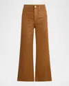 Joe's Jeans The Mia Wide-leg Coated Jeans In Brown