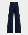Joe's Jeans The Mia Embellished High Rise Wide Leg Jeans In Bright Lights In Bright Lights