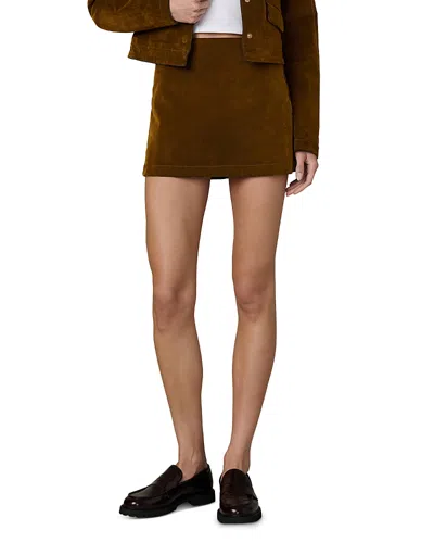 Joe's Jeans The Mini Flocked Skirt In Brown
