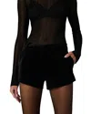 Joe's Jeans The Mini Velvet Trouser Shorts In Black