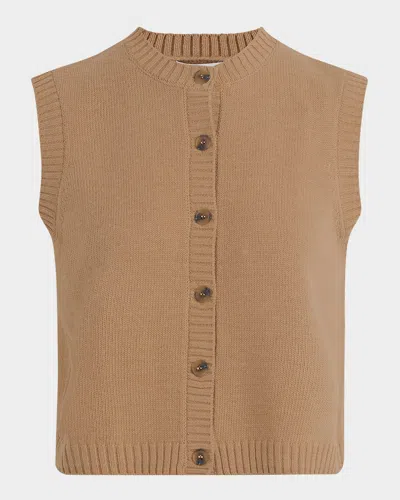 Joe's Jeans The Noa Cardigan Vest In Camel