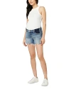 Joe's Jeans The Ozzie Mid Rise Maternity Shorts In Denali In Denali