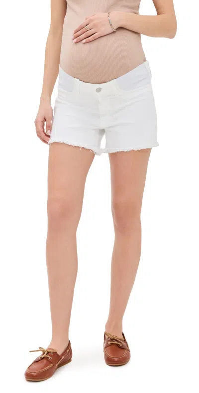 JOE'S JEANS THE OZZY MATERNITY SHORTS WHITE