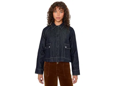 Joe's Jeans The Patch Pocket Swing Jacket Women's Clothing Rinse: Lg, Cotton/denim In Blue