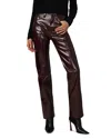Joe's Jeans The Patent High Rise Faux Leather Jeans In Bordeaux In Burgundy