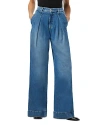 JOE'S JEANS THE PLEATED HIGH RISE WIDE LEG JEANS IN AWAKE