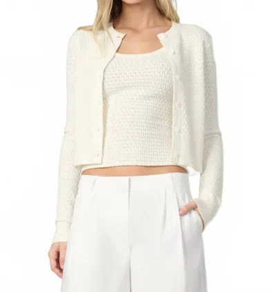 Joe's Jeans The Pointelle Dani Cardigan In Milk In White
