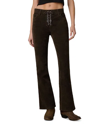 Joe's Jeans The Ralph Faux Suede Bootcut Jeans In Dark Chocolate In Brown