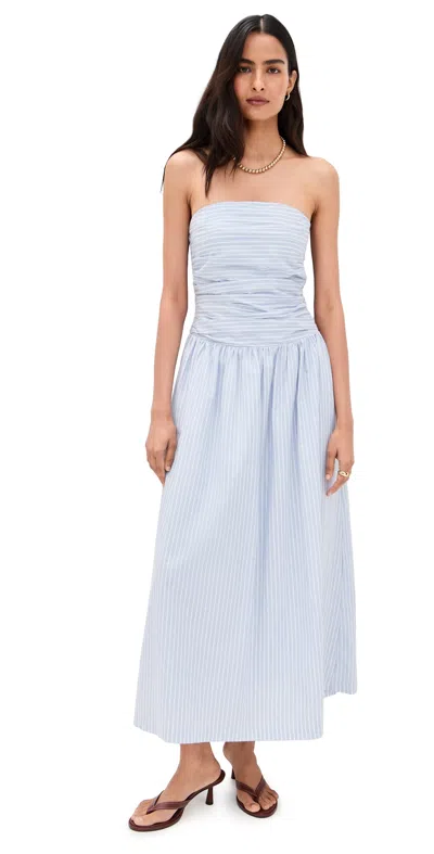 Joe's Jeans The Reina Maxi Dress Blue/white Stripe In Multi
