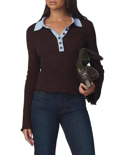 Joe's Jeans The Riley Polo Sweater In Brown