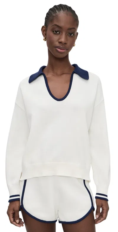 Joe's Jeans The Romie Polo Sweater Milk In White