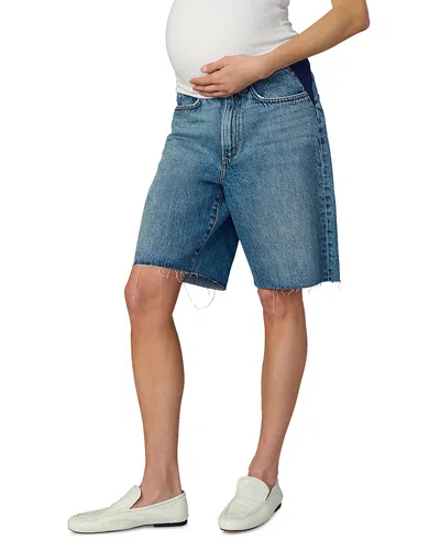 Joe's Jeans The Ryan Bermuda Maternity Shorts In Blue