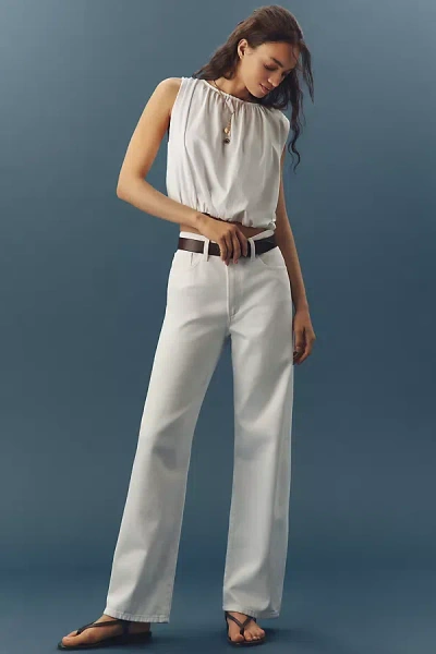 Joe's Jeans The Ryan Low-slung Mid-rise Wide-leg Jeans In White