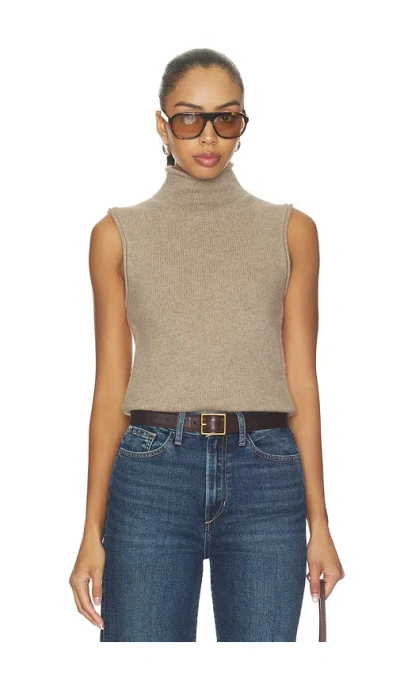 Joe's Jeans The Stevie Sleeveless Roll Neck Sweater In Mink