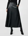 Joe's Jeans The Lori Faux Leather Midi Skirt In Black