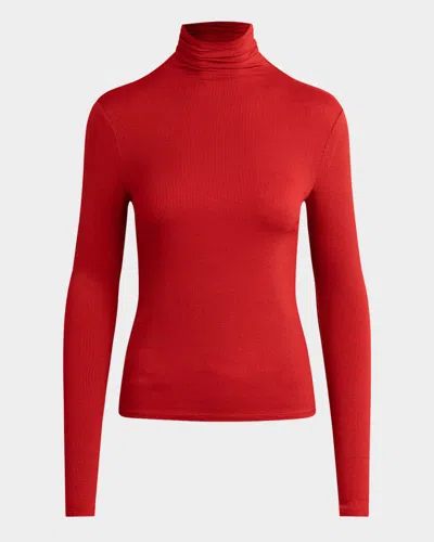 Joe's Jeans The Tony Knit Turtleneck Top In Holiday Red
