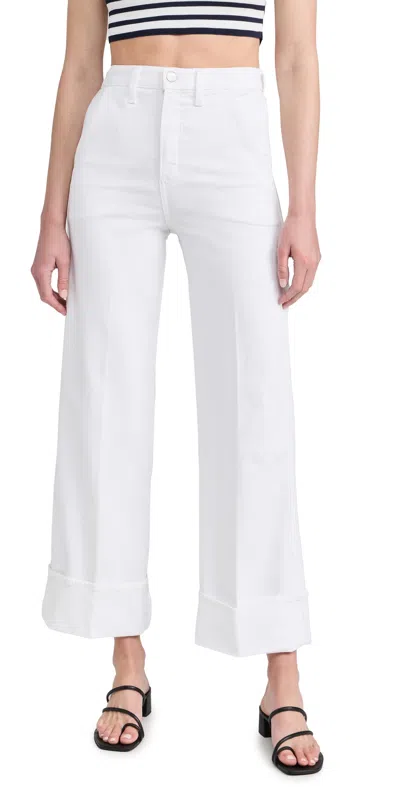 Joe's Jeans The Trixie Trousers With Wide Cuffs Optic White