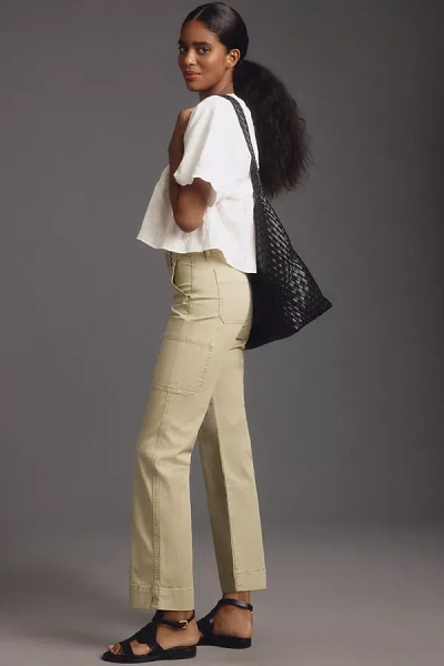 Joe's Jeans The Utility High-rise Straight-leg Jeans In Beige
