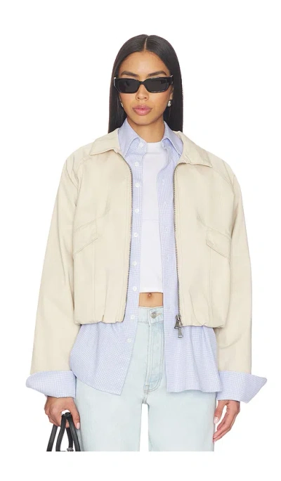Joe's Jeans The Zip Bubble Jacket In Neutral