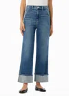 Joe's Jeans Trixie High Rise Cuffed Trouser Jeans In First Bite In Blue