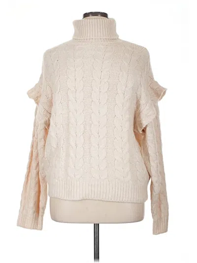 Pre-owned Joe's Jeans Turtleneck Sweater In White