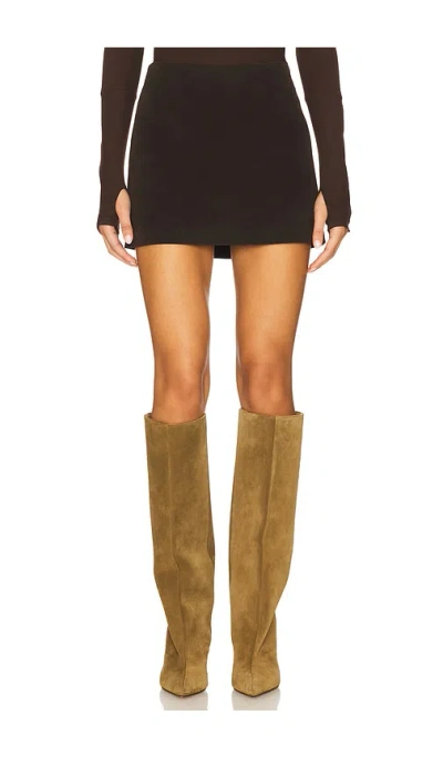 Joe's Jeans Vegan Suede Mini Skirt In Brown