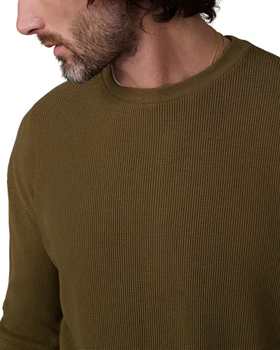Joe's Jeans Waffle Knit Long Sleeve Tee In Green
