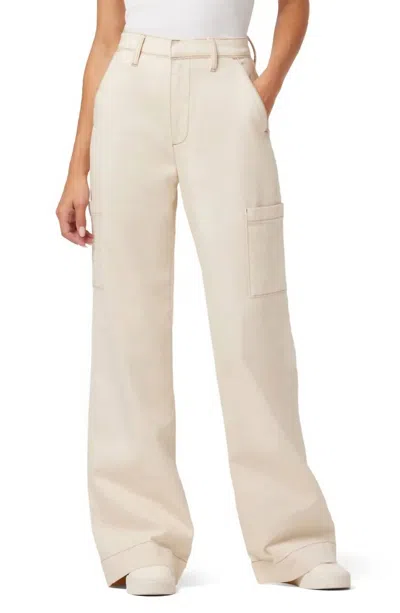 Joe's Jeans Wide Leg Cargo Pants In Ecru In White