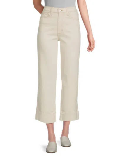 Joe's Jeans Babies' Women's Banded Cuff Cropped Jeans In Ecru