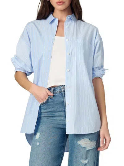 Joe's Jeans Women's Boyfriend Cotton Shirt In Blue