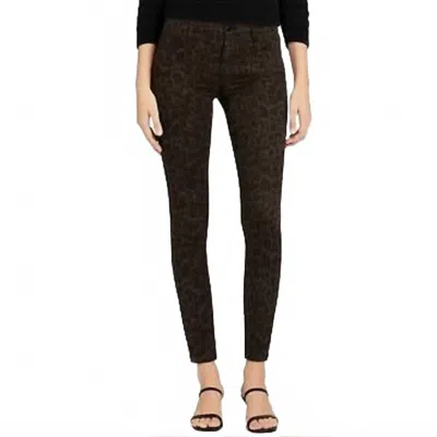 Joe's Jeans Women's Charlie Leather Coated Jeans In Dark Leopard In Brown