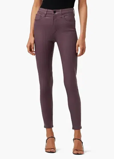 Joe's Jeans Women's Charlie Leather Coated Jeans In Plum In Multi