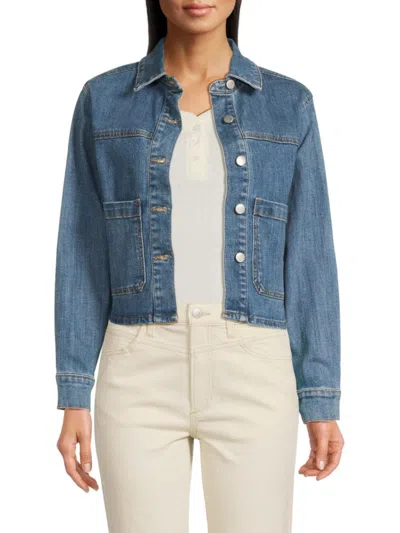 Joe's Jeans Women's Crop Patch Pocket Denim Jacket In Anita