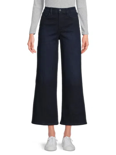 Joe's Jeans Women's Dark Wash Wide-leg Ankle Jeans In Blue