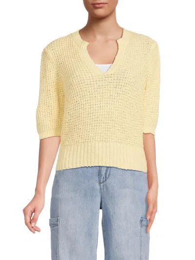 Joe's Jeans Women's Elbow-sleeve Sweater In Anise Flower