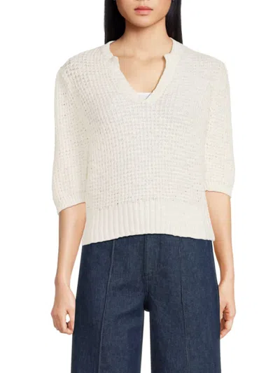 Joe's Jeans Women's Elbow-sleeve Sweater In White