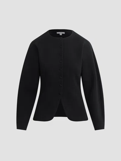 Joe's Jeans Women's Emelie Barrel-sleeve Cotton-cashmere Cardigan In Black