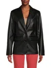 Joe's Jeans Women's Faux Leather Blazer In Black