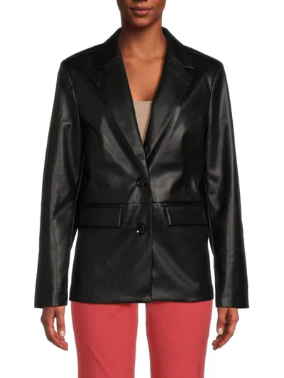 Joe's Jeans Women's Faux Leather Blazer In Black