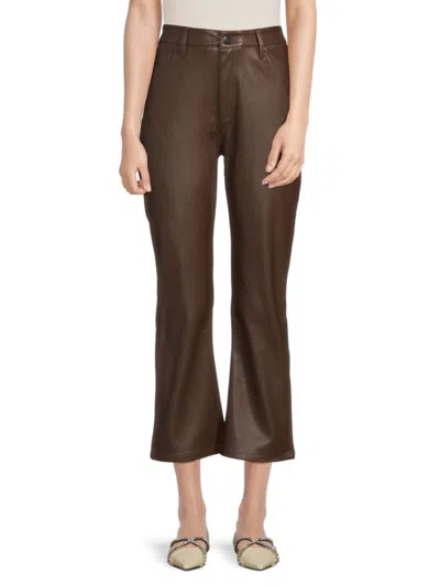 Joe's Jeans Babies' Women's Faux Leather Flared Pants In Chocolate